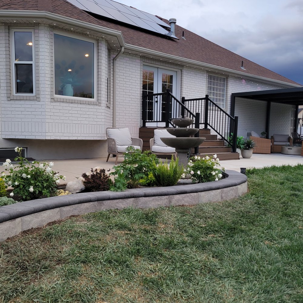 Backyard Retaining Wall & Garden, by Ponce's Landscaping in the Salt Lake Valley